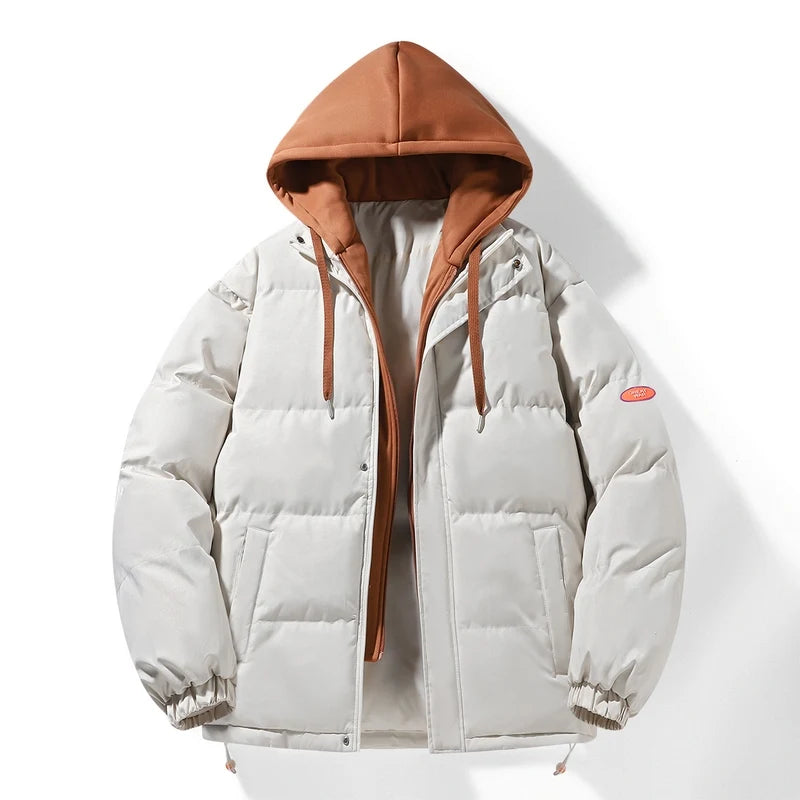 Fashion Men's Hooded Parka Jackets Thick Warm Outdoor Hip Hop Streetwear Casual Winter Quality Male Puffer Jacket Couple Coats
