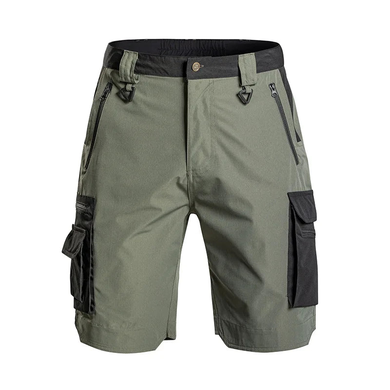 Summer Men's Tactical Cargo Shorts Quick Dry Waterproof Outdoor Shorts for Hiking Camping Trekking Fishing with Multi Pockets