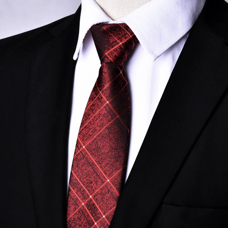 7cm Mens Tie Pre-tied Easy Wear Neck Tie Zipper Lazy Pre-tied Korean Style Stripes Dot Plaid Business Wedding Necktie