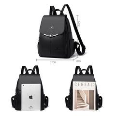 Luxury Designer Fashion Backpack Pu Leather Female Large Capacity Travel Bagpack