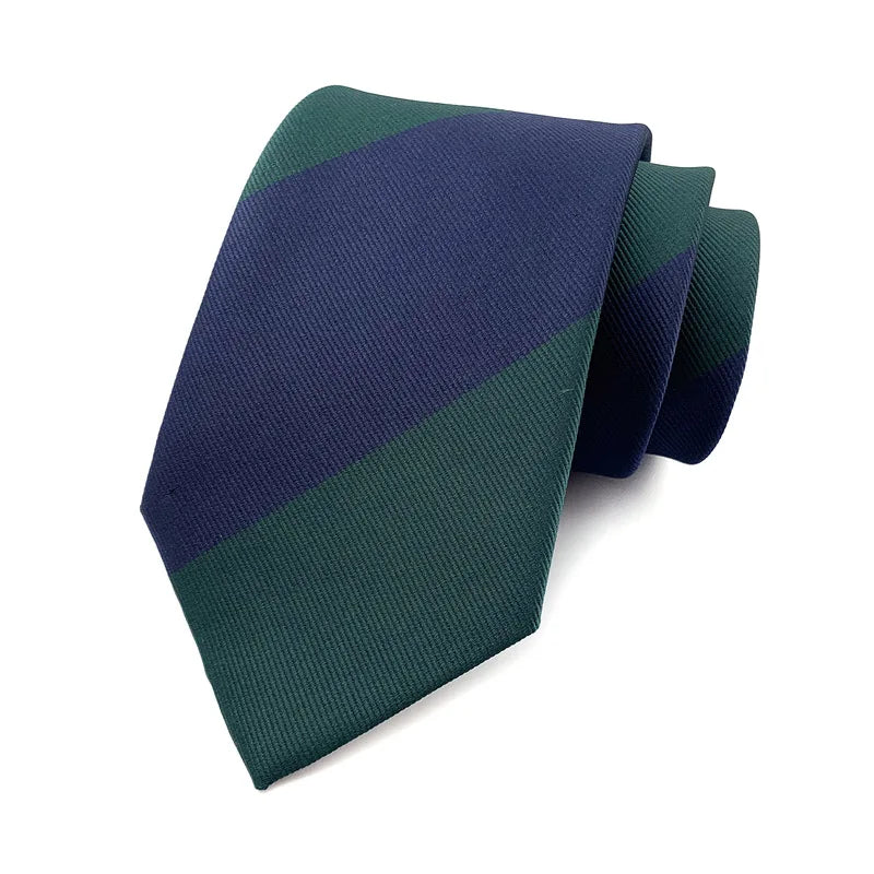 Luxury 8CM Mens Tie Necktie Striped Stripes Ties For Man Groom Jacquard Woven Neck Tie For Business Wedding Party
