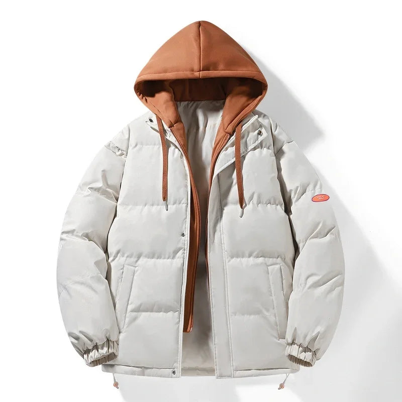 Fashion Men's Hooded Parka Jackets Thick Warm Outdoor Hip Hop Streetwear Casual Winter Quality Male Puffer Jacket Couple Coats