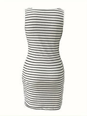Fashion women's zipper waist knitted hip dress