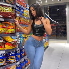 Stretch Skinny Denim Women's Jeans Mid Waist Pants Blue Retro Washed Elastic Slim Pencil Trousers