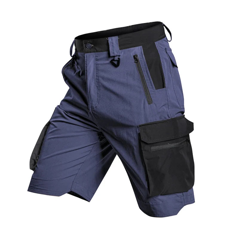 Summer Men's Tactical Cargo Shorts Quick Dry Waterproof Outdoor Shorts for Hiking Camping Trekking Fishing with Multi Pockets