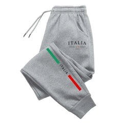 Italy Print Sweatpants High Quality Male Daily Casual Sports Jogger Pants