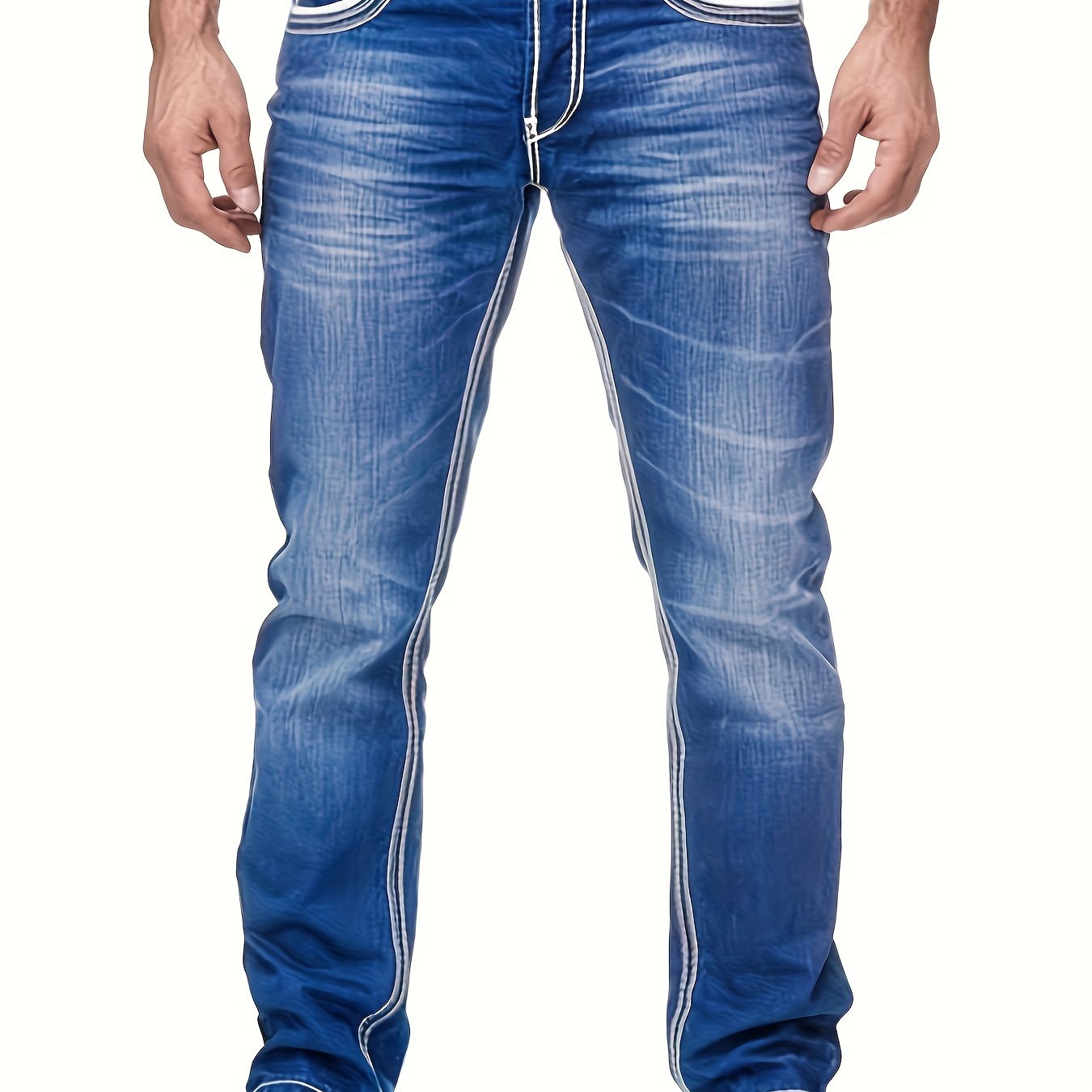 Comfy Street Style Denim Pants - Distressed, With Multiple Pockets, Fashionable and Casual Wear for Men