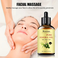 Natural Jojoba Oil Essential Oil:, Suitable for Massage, Skincare, Gua Sha, Showering, Facial Care, Body Care, Nail Care, Hair Care, And Eyelash Care