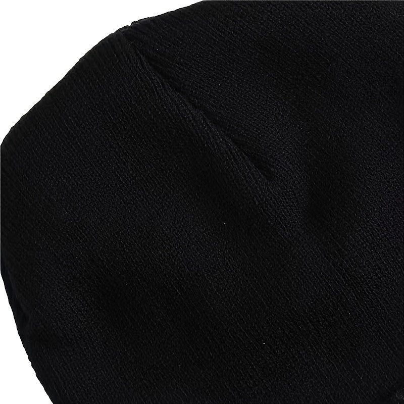 1pcms King & Queen Embroidered Knitted Hat for Men, Fashionable Gift