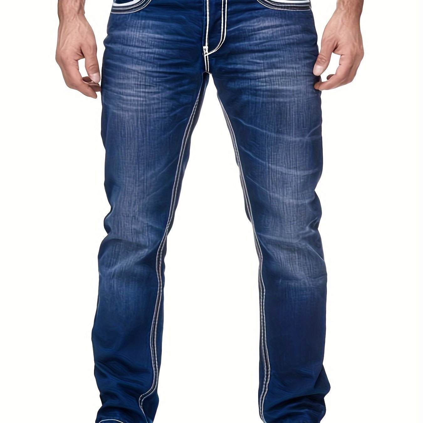 Comfy Street Style Denim Pants - Distressed, With Multiple Pockets, Fashionable and Casual Wear for Men