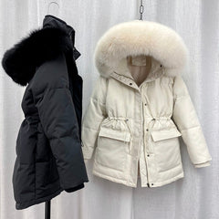 Padded Fur Parka New Big Fur Collar Down Winter Jacket