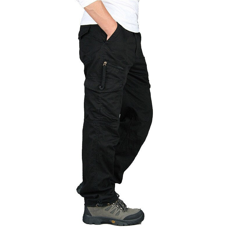 Men Cargo Pants Multi Pockets Military Tactical Pants Men Outwear Streetwear Army Straight Slacks Casual Long Trousers