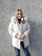 Padded Fur Parka New Big Fur Collar Down Winter Jacket