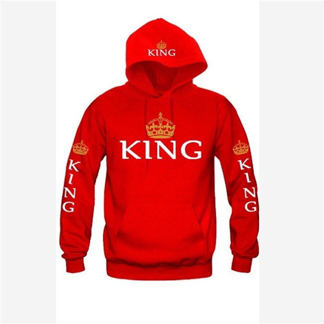 Women Men Hoodies Pullovers Tracksuits King Queen Printed Sweatshirt Lovers Couples Hoodie Hooded Sweatshirt