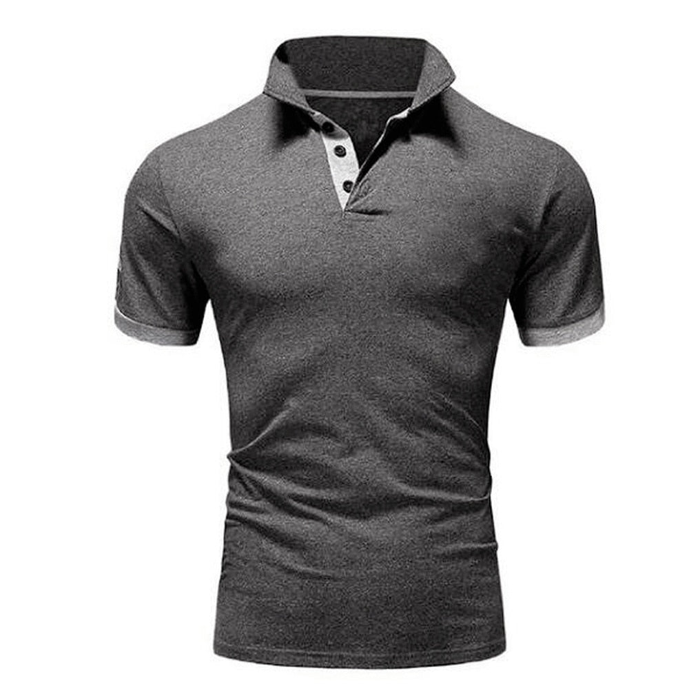 Covrlge Polo Shirt Men Summer Stritching Men&#39;s Shorts Sleeve Polo Business Clothes Luxury Men Tee Shirt Brand Polos MTP129