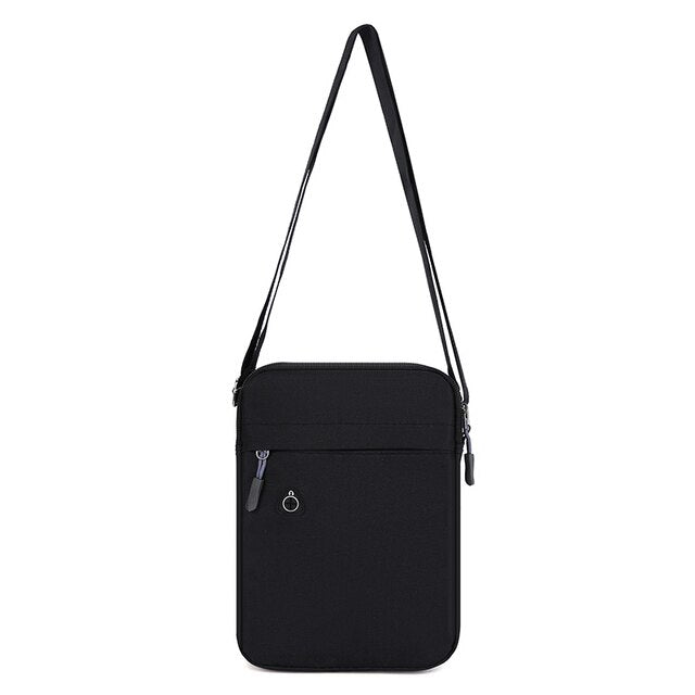 Xierya Men Crossbody Bag Simple Storage Bag for Travel Outdoor Small Black Messenger Bags Coffee Shoulder Bag Solid Color Pocket