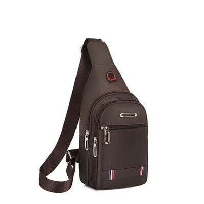 Xierya Men Crossbody Bag Simple Storage Bag for Travel Outdoor Small Black Messenger Bags Coffee Shoulder Bag Solid Color Pocket