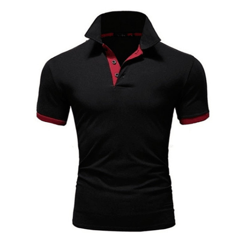 Covrlge Polo Shirt Men Summer Stritching Men&#39;s Shorts Sleeve Polo Business Clothes Luxury Men Tee Shirt Brand Polos MTP129