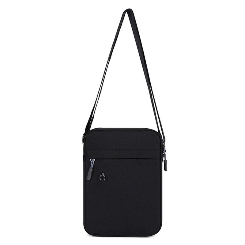 Xierya Men Crossbody Bag Simple Storage Bag for Travel Outdoor Small Black Messenger Bags Coffee Shoulder Bag Solid Color Pocket