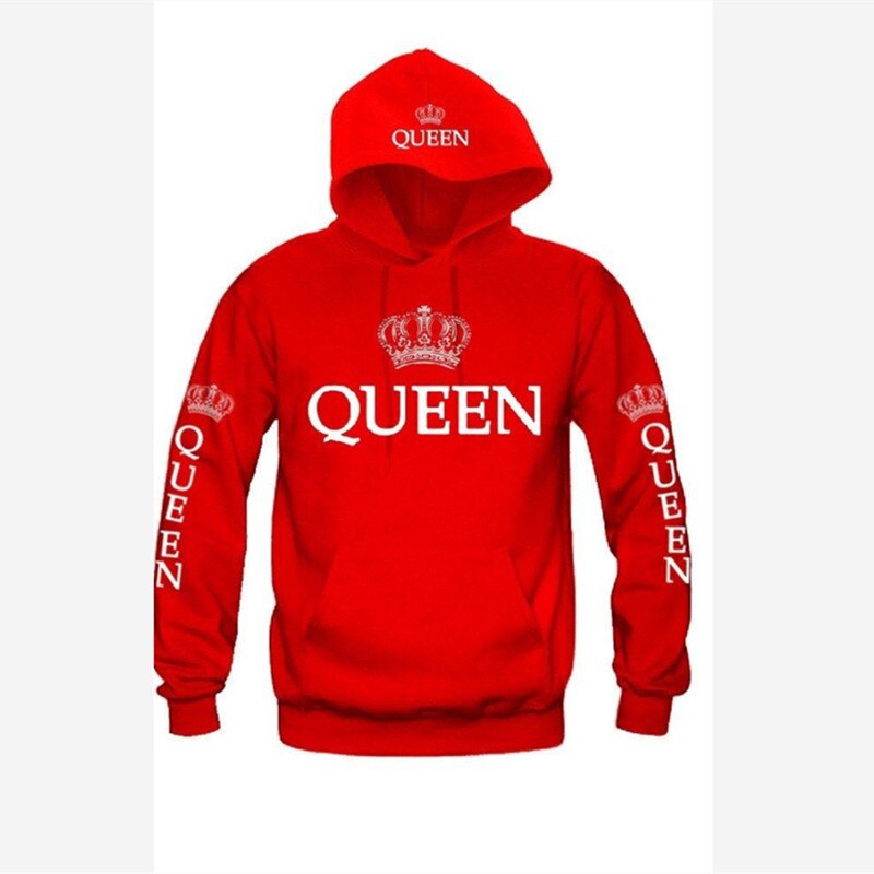 Women Men Hoodies Pullovers Tracksuits King Queen Printed Sweatshirt Lovers Couples Hoodie Hooded Sweatshirt