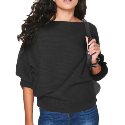 Slash Neck Pullovers Sweaters Primer Blouse Batwing Dolman